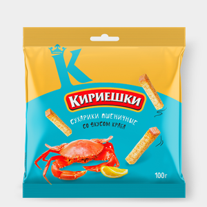 «Кириешки», сухарики со вкусом краба, 100 г