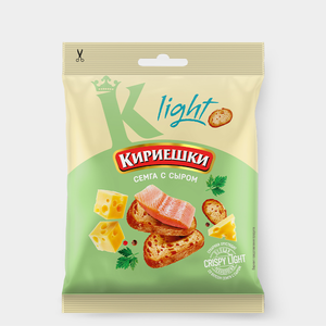 «Кириешки Light», сухарики со вкусом «Сёмга с сыром», 33 г