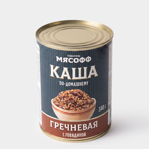 Каша гречневая с говядиной «Главпродукт», 340 г