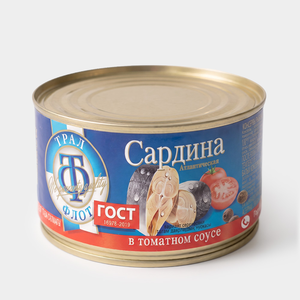 Скумбрия в томатном соусе «Трал Флот», 240 г