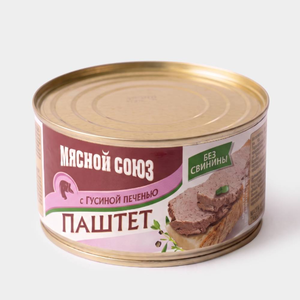 Паштет с гусиной печенью «Мясной союз», 315 г Паштет с гусиной печенью «Мясной союз», 315 г