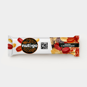 «Nut&Go», батончик с арахисом и мармеладом, 42 г