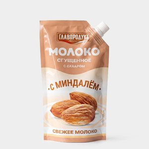 «Главпродукт», молоко сгущенное с миндалём, 270 г