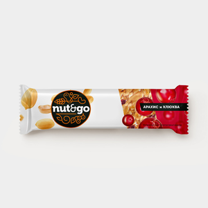 «Nut&Go», батончик с арахисом и клюквой, 42 г «Nut&Go», батончик с арахисом и клюквой, 42 г
