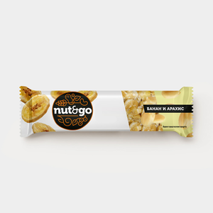 «Nut&Go», батончик «Банан и арахис», 42 г «Nut&Go», батончик «Банан и арахис», 42 г