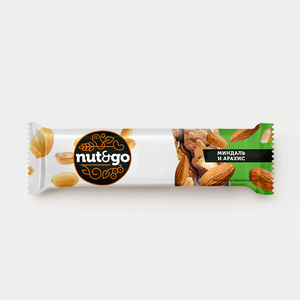 «Nut&Go», батончик Almond & peanut, 36 г
