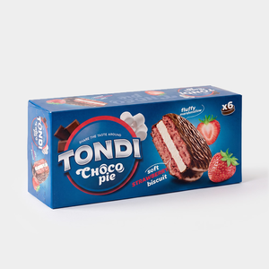 «Tondi», choco Pie клубничный, 180 г