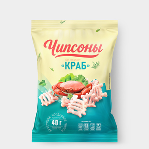 «Чипсоны», чипсы со вкусом краба, 40 г «Чипсоны», чипсы со вкусом краба, 40 г