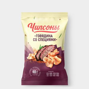 «Чипсоны», чипсы со вкусом говядины со специями, 40 г «Чипсоны», чипсы со вкусом говядины со специями, 40 г