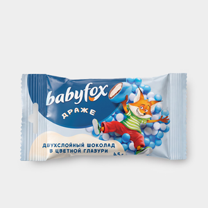 «BabyFox», драже двухслойный шоколад в цветной глазури, 45 г