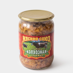 «Мясной союз», тушенка «Колхозная» говяжья, 500 г