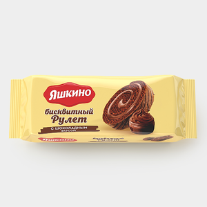 «Яшкино», рулет бисквитный с шоколадным вкусом, 200 г