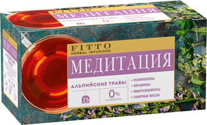 «Fitto», чай травяной «Медитация» Альпийские травы, 25 пакетиков, 37,5 г «Fitto», чай травяной «Медитация» Альпийские травы, 25 пакетиков, 37,5 г