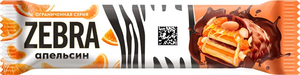 Вафли Zebra апельсиновые, 40 г