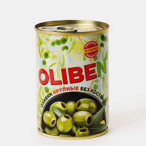 «OLIBEN», оливки крупные без косточки, 290 мл