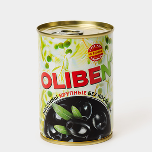 «OLIBEN», маслины крупные без косточки, 290 мл
