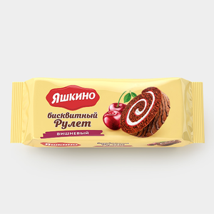 «Яшкино», рулет бисквитный вишнёвый, 200 г