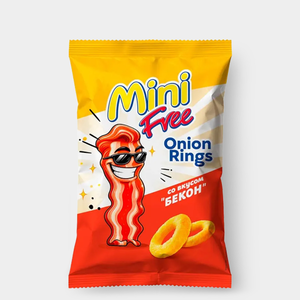 «Mini Free», луковые кольца со вкусом бекона, 45 г
