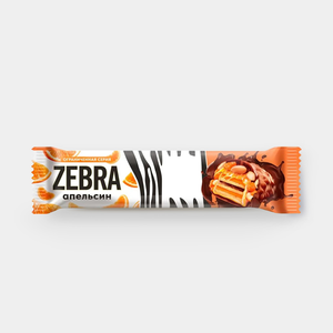 Вафли Zebra апельсиновые, 40 г Вафли Zebra апельсиновые, 40 г