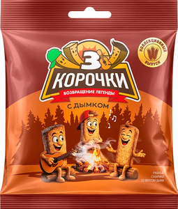 «3 Корочки», сухарики «С дымком», 40 г «3 Корочки», сухарики «С дымком», 40 г