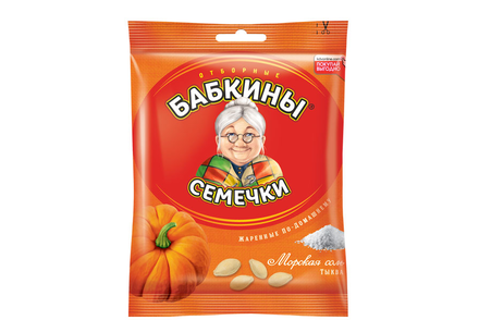 «Бабкины семечки», семечки тыквы отборные, жареные, с морской солью, 70 г