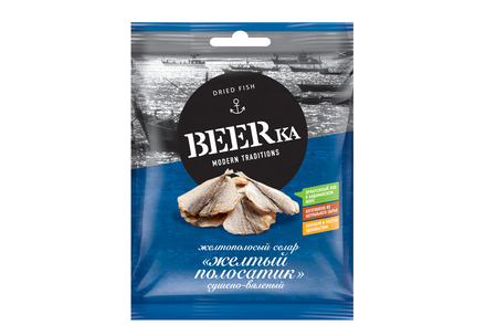 «Beerka», жёлтый полосатик сушёно-вяленый, 40 г