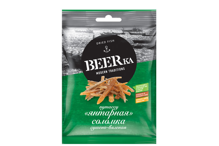 «Beerka», путассу «янтарная» соломка сушёно-вяленая, 25 г