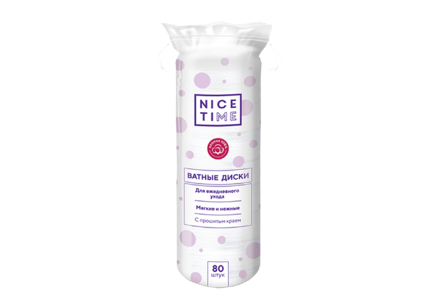 Ватные диски «Nice Time» 80 шт