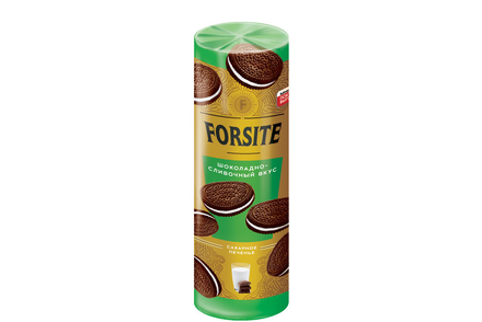 «Forsite», печенье-сэндвич с шоколадно-сливочным вкусом, 220 г