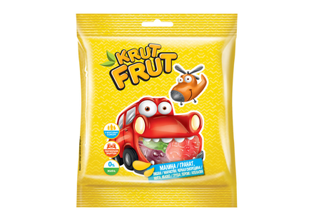 «KrutFrut», мармелад жевательный в форме машинок, 30 г