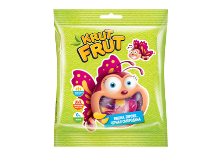«KrutFrut», мармелад жевательный в форме милых  бабочек, 70 г