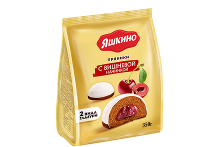 «Яшкино», пряники с вишнёвой начинкой, 350 г