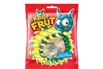 «KrutFrut», мармелад жевательный в форме сороконожек, 70 г