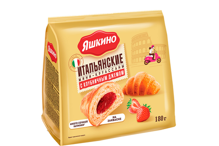 «Яшкино», мини-круассаны с клубничным джемом, 180 г