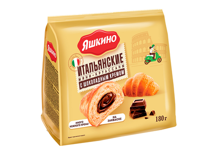 «Яшкино», мини-круассаны с шоколадным кремом, 180 г