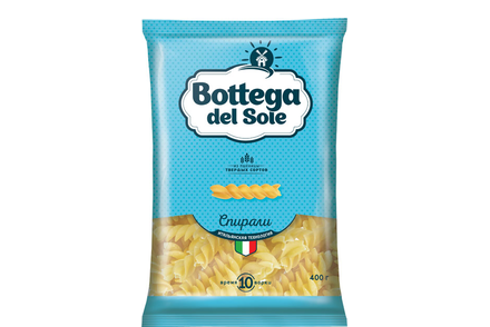 «Bottega del Sole», макаронные изделия «Спирали», 400 г