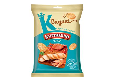 «Кириешки Baguet», сухарики со вкусом краба, 50 г «Кириешки Baguet», сухарики со вкусом краба, 50 г