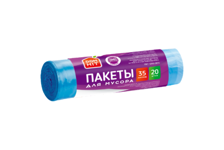 «DOMHIT», пакеты для мусора с завязками