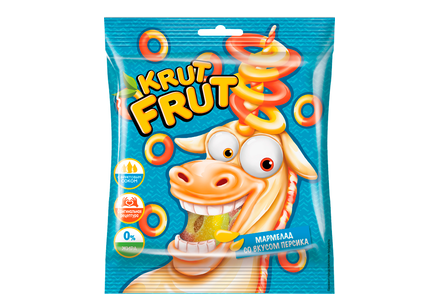 «KrutFrut», мармелад жевательный «Колечки со вкусом персика», 70 г