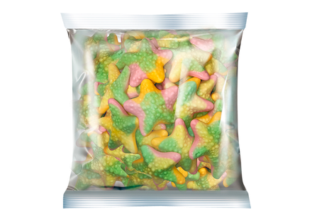 «KrutFrut», мармелад жевательный «Звездочки со вкусом персика и апельсина» (упаковка 0,5 кг)