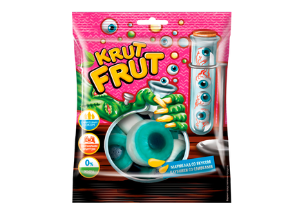 «KrutFrut», мармелад жевательный «Глаз, со вкусом клубники со сливками», 70 г