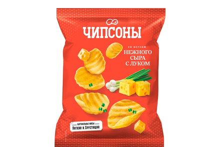 «Чипсоны», чипсы со вкусом нежного сыра с луком, 40 г