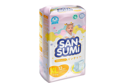 Трусики-подгузники, размер XL (13-17 kg) «Sansumi», 513 г Трусики-подгузники, размер XL (13-17 kg) «Sansumi», 513 г