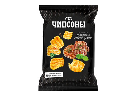 «Чипсоны», чипсы со вкусом говядины со специями, 40 г