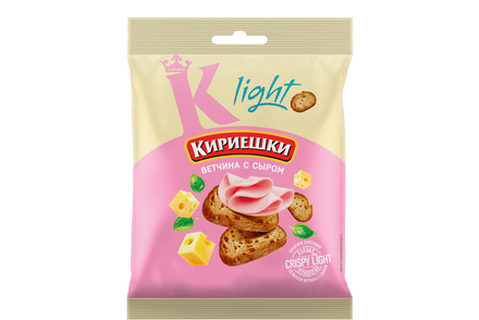 «Кириешки Light», сухарики со вкусом ветчины с сыром, 33 г