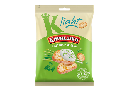 «Кириешки Light», сухарики со вкусом сметаны и зелени, 80 г «Кириешки Light», сухарики со вкусом сметаны и зелени, 80 г