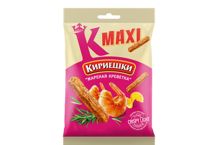 «Кириешки Maxi», сухарики со вкусом жареных креветок, 60 г