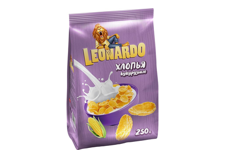 «Leonardo», хлопья кукурузные, 250 г «Leonardo», хлопья кукурузные, 250 г