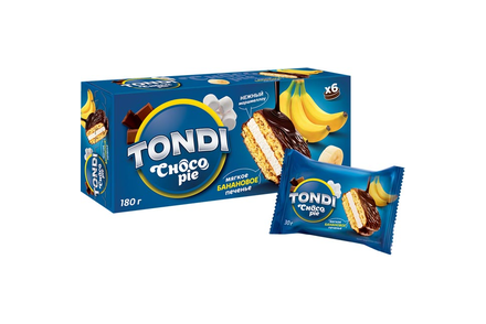«Tondi», choco Pie банановый, 180 г