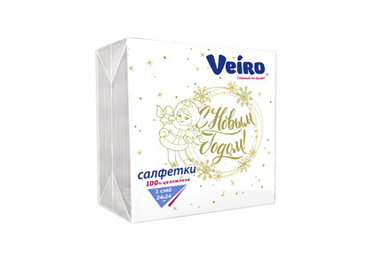 Салфетки «Veiro» однослойные, с рисунком, 50 шт